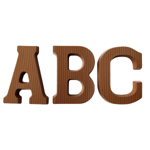 Chocolate letters - A B C