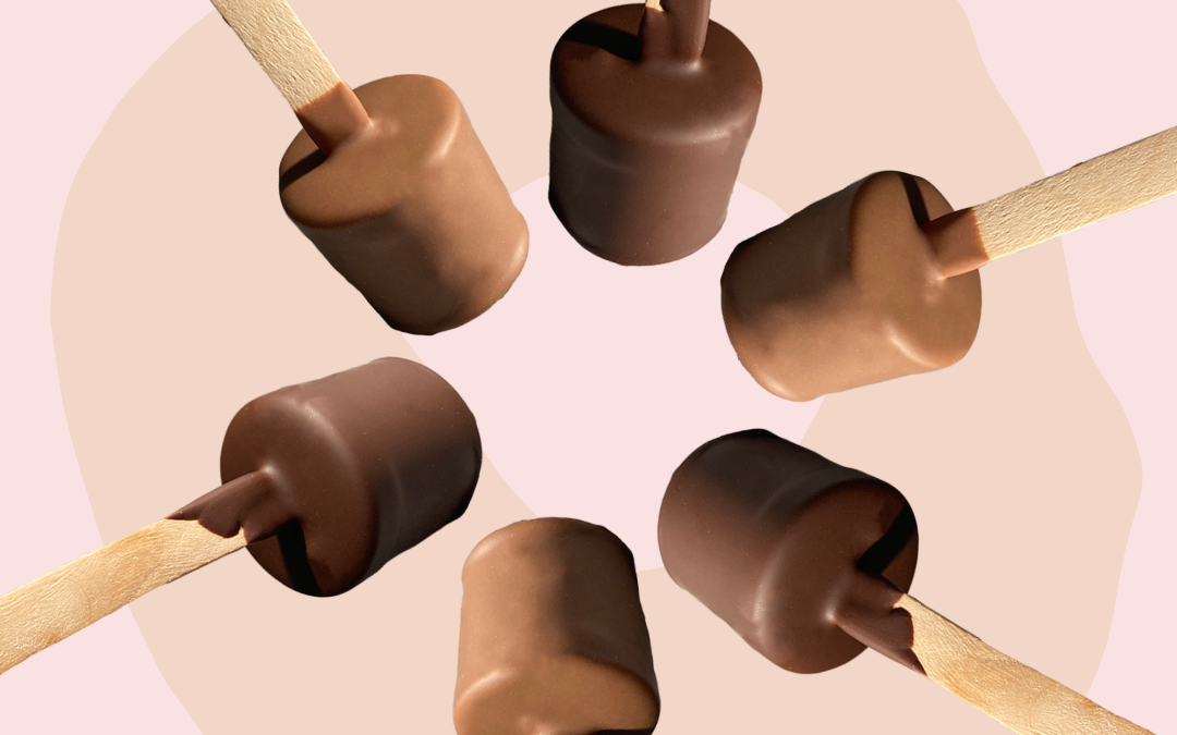 Hot chocolate sticks arranged in a circle